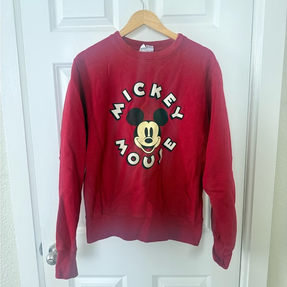 Vintage Disney Mickey Mouse Crewneck Womens Small Red Y2k Graphic Embroidered - Picture 5 of 6